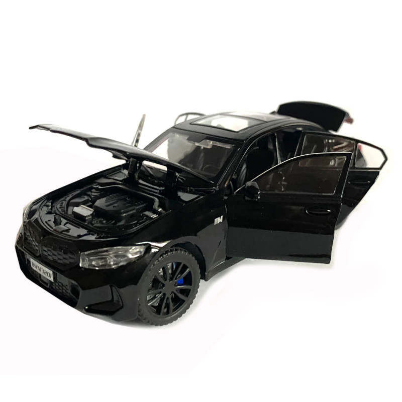 Іграшкова машинка металева BMW 320Li, БМВ, чорна, звук, світло, інерція, откр двері, багажник, капот, Автоексперт, 1:32,15*7*5см (ТК-10105/72455)