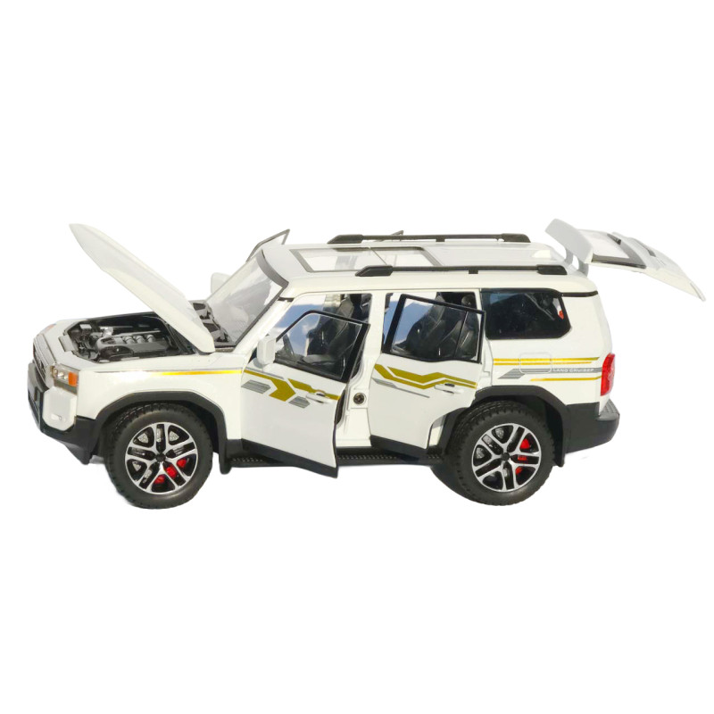 Машинка метал Toyota Land Cruiser Prado АвтоЕксперт біла 1:24 звук світло 21*8*8 см (G7605-44)