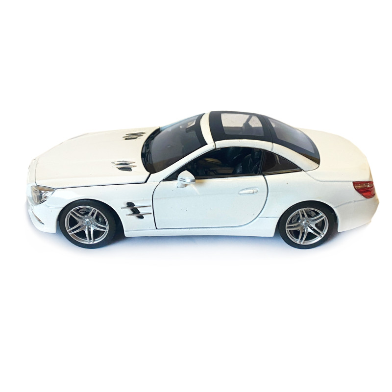 Іграшкова машина металева WELLY 1:24 MERCEDES BENZ SL500 , біла, відкр.двері, капот, 19*7.5*5.5 см (24041H-W)