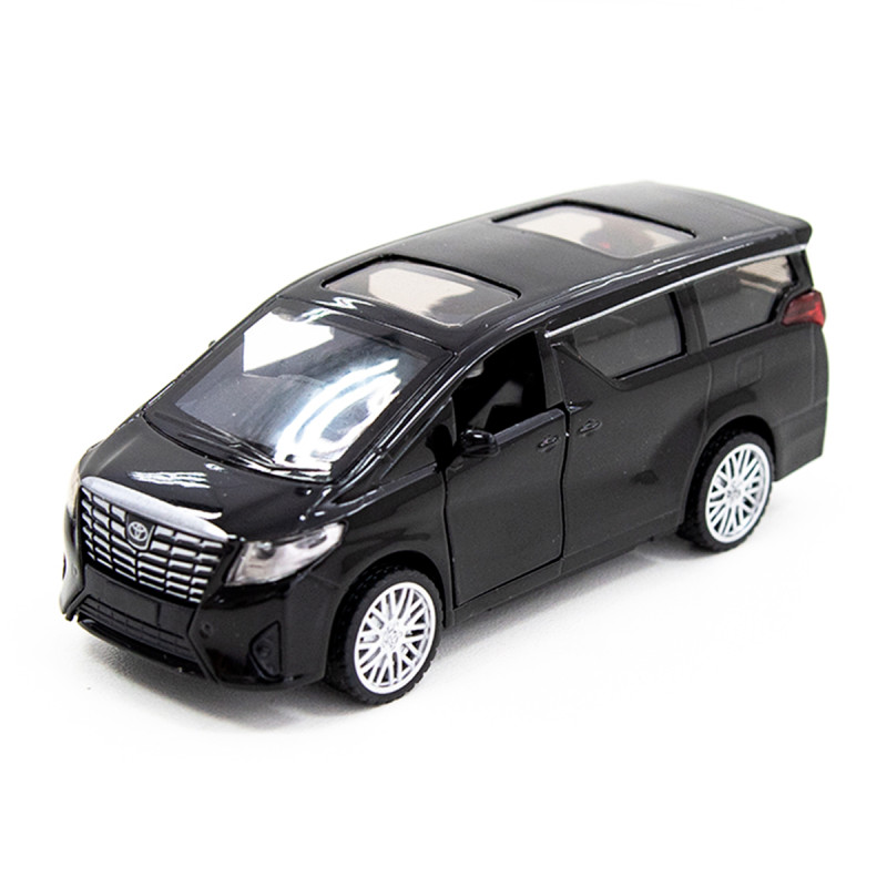 Іграшкова машинка металева TOYOTA ALPHARD, тойота альфард, чорний, відкр двері, інерція, 5*11*4см (250276)