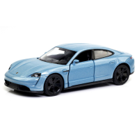 Игрушечная машинка металлическая Porsche Taycan Turbo S, порше тукан, синий, откр двери, инерция, 5*12*3см (250335U)