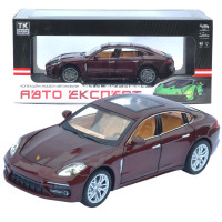 Машинка металл Porsche Panamera АвтоЭксперт бордовая 1:24 звук светло инерция 20*7,5*6 см (3120-04)