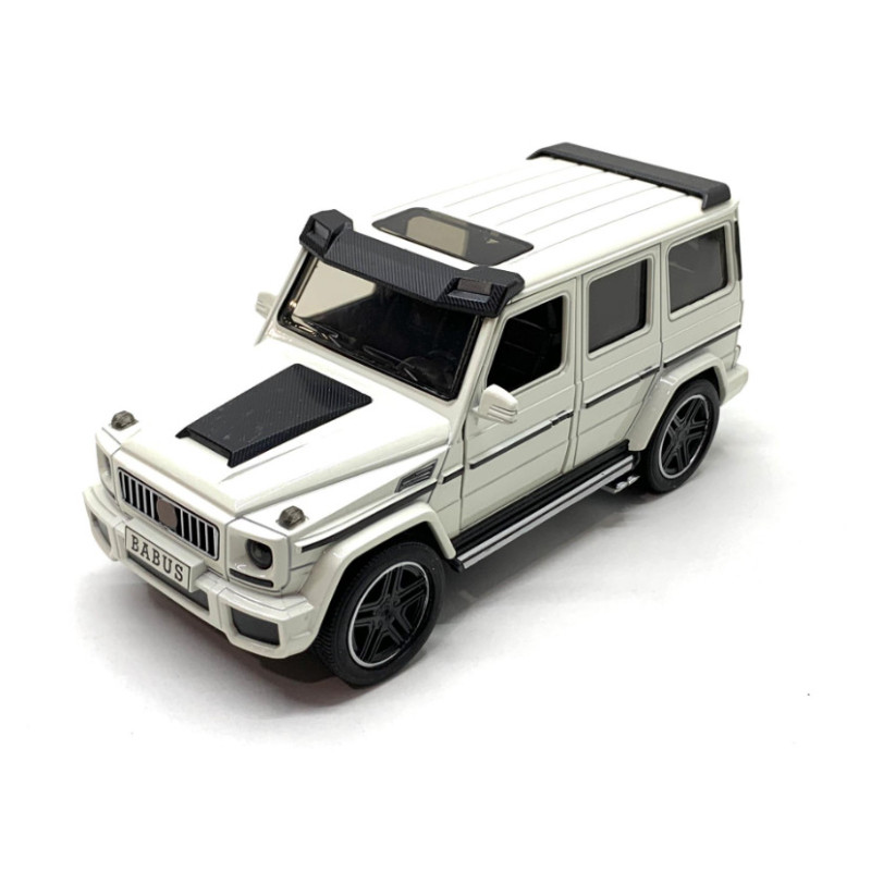 Машинка металева дитяча Mercedes Brabus G 63 мерседес, білий, Автоексперт, 1:24, світло, інерція, відчиняються двері 18*8.5*8см (El-1208)