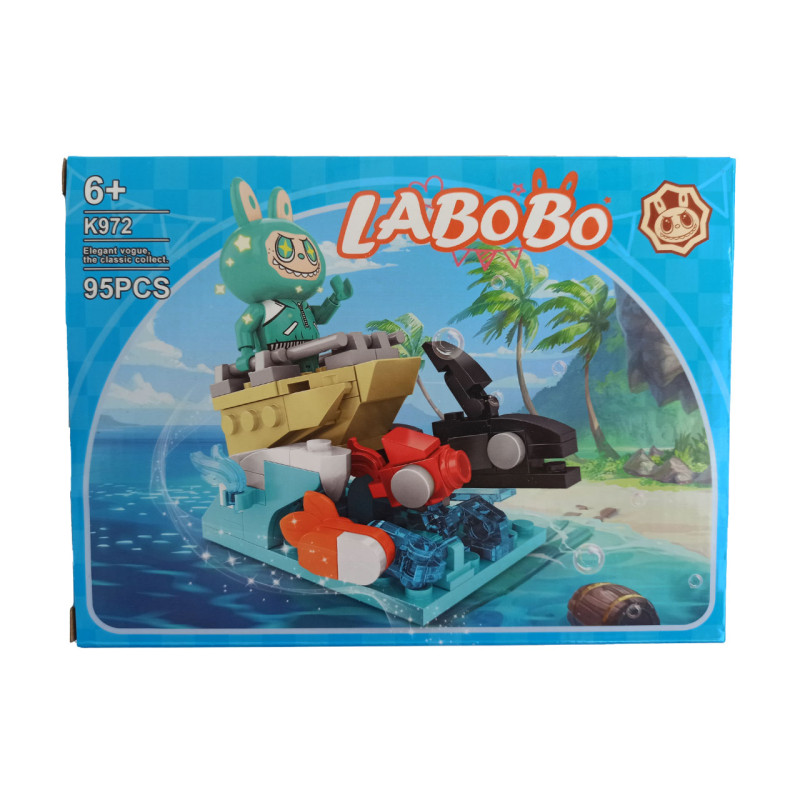 Конструктор LABOBO K972, (Лабубу) Моряк на Катері, 95 Деталей