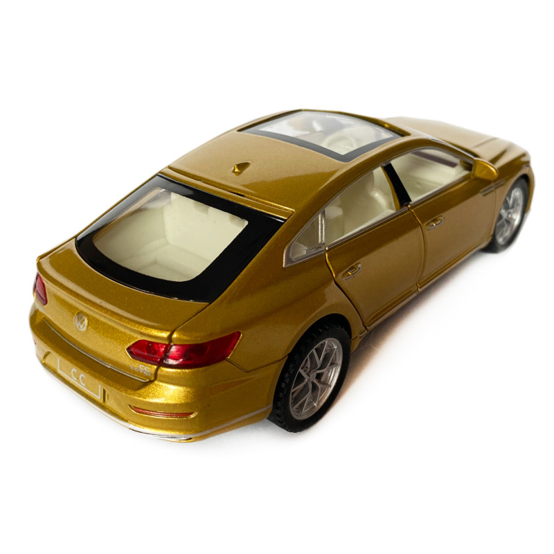 Іграшкова машинка металева Volkswagen Passat CC, Фольксваген пасат, бронза, Автоексперт, 1:32, звук,світло,інерція,рухомі елементи, 16*5*6см (GT-01200)