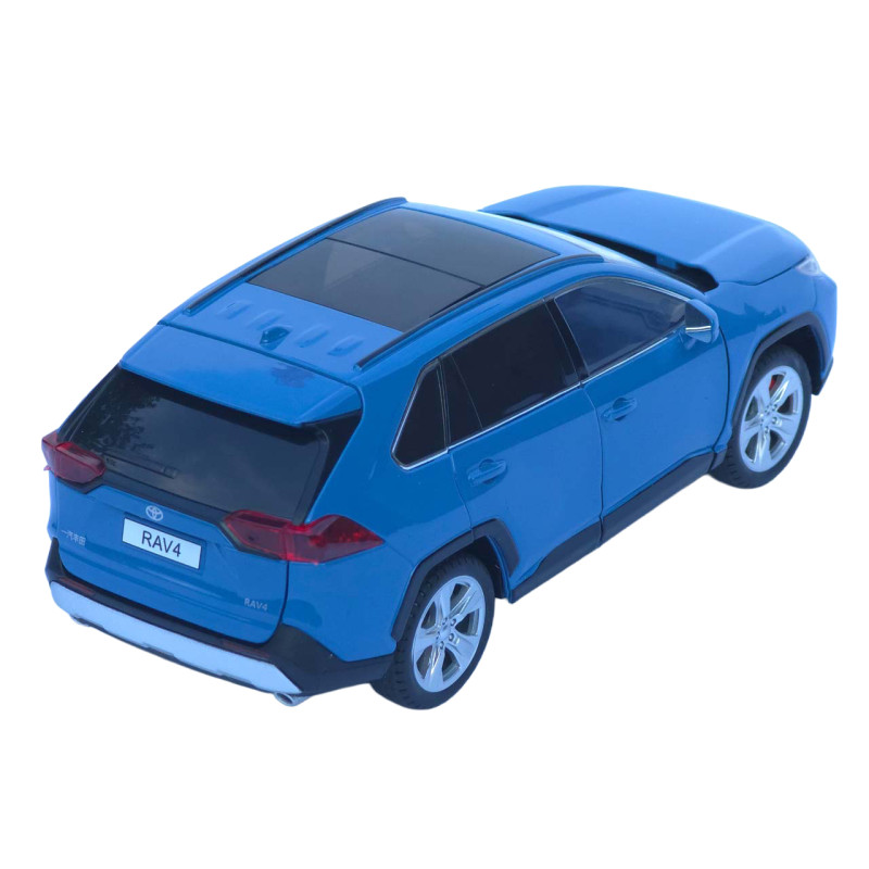 Машинка метал Toyota RAV4 АвтоСвіт синя 1:24 світло звук інерція 20*9,5*7,5 см (АР-2008)