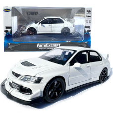 Mitsubishi Машинка метал Lancer Evolution IX біла 1:32 світло звук інерція відч двері баг капот 15*5,5*4,5см (TK-20651)