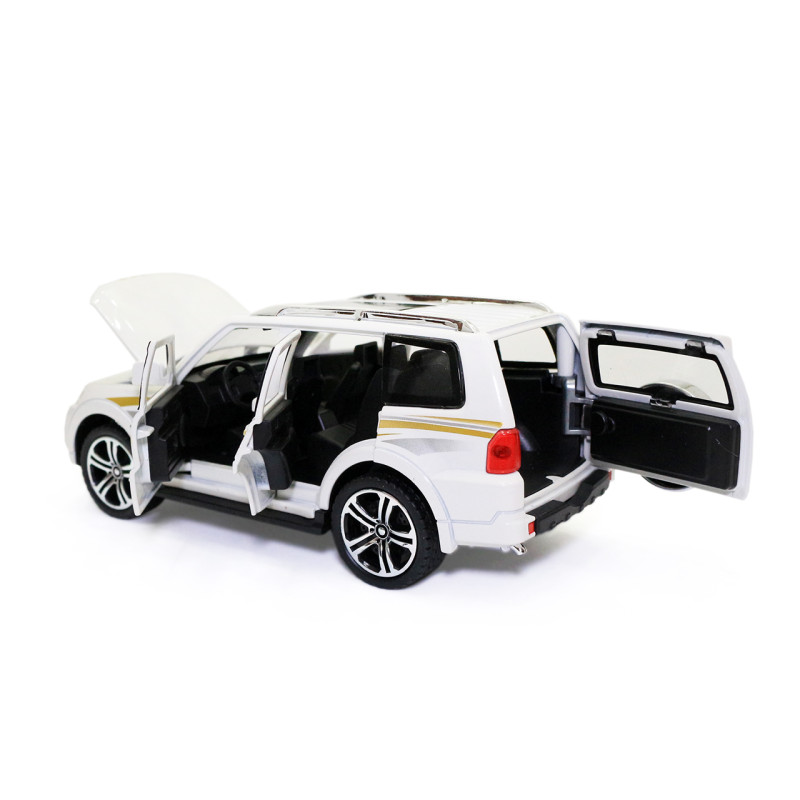Машинка металева Mitsubishi Pajero AutoExpert Мітсубісі Паджеро джип білий звук світло 16 см (GT-2156)