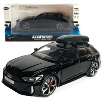 Іграшкова машинка металева Audi RS6, ауді, чорна, звук, світло, відкр двері, багажник, капот, Автоексперт, 1:32, 15*7*5см (ТК-10206/97056)