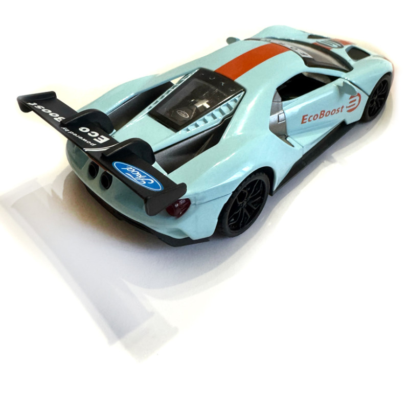 Машинка металева Ford 2017 GT 1:32 Форд голуба звук світло інерція відкр двері  15*7*4см (DL-96332)