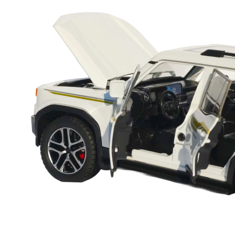 Машинка метал Toyota Land Cruiser Prado АвтоЕксперт біла 1:24 звук світло 21*8*8 см (G7605-44)
