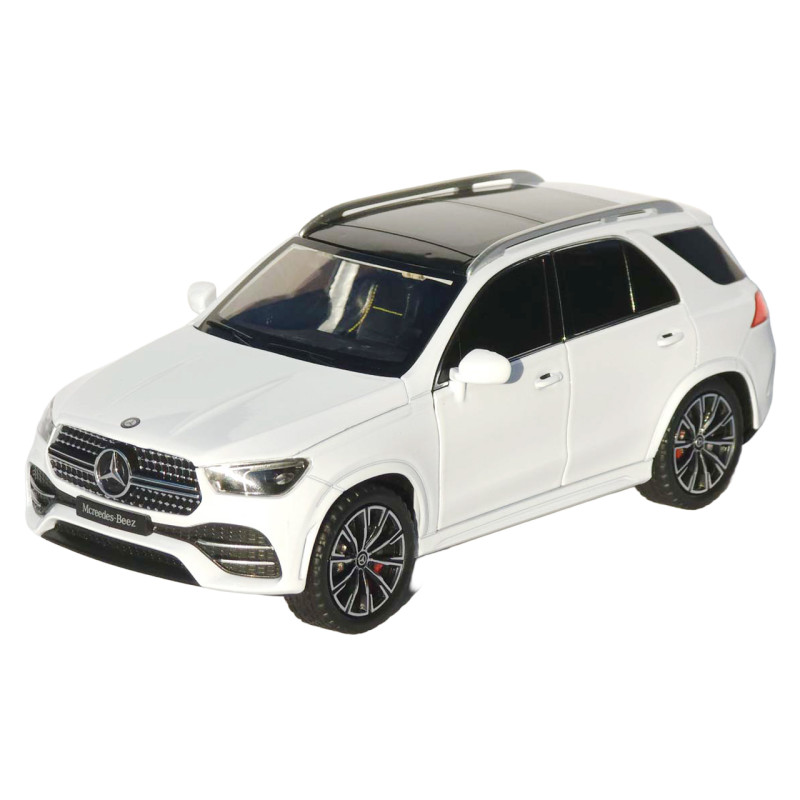 Машинка метал Mercedes-Benz GLE-Class АвтоЕксперт біла 1:24 відкр двері капот багажник (1841-12)