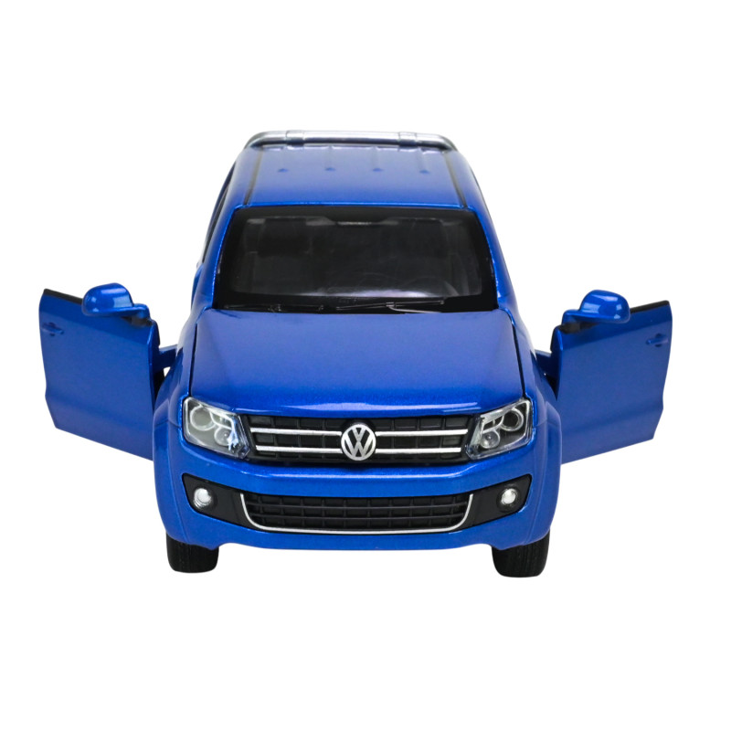 Машина металл Volkswagen Amarok Фольксваген синяя 1:30 свет звук откр двери 17*6*6 см (68365)