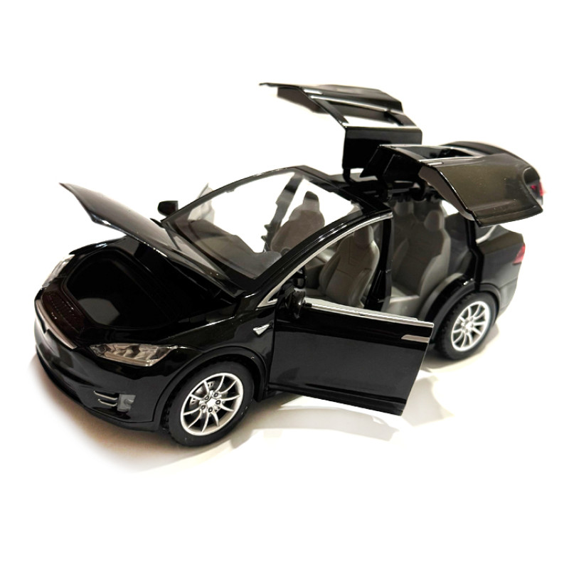 Машина металева Tesla Model 5 Тесла чорна 1:22 світло звук відч двері баг капот 21*8*7см (RS-66012)