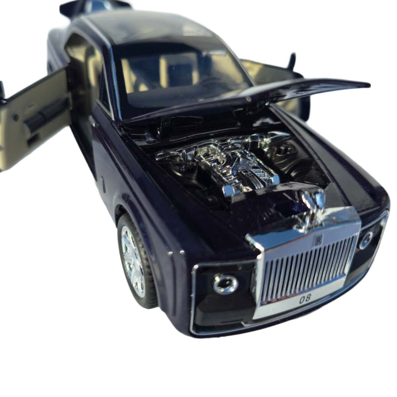 Машинка метал Rolls-Royce Sweptail синя 1:24 звук світло інерція відкр двері баг капот 20*7*5,5 см (RS-87412)