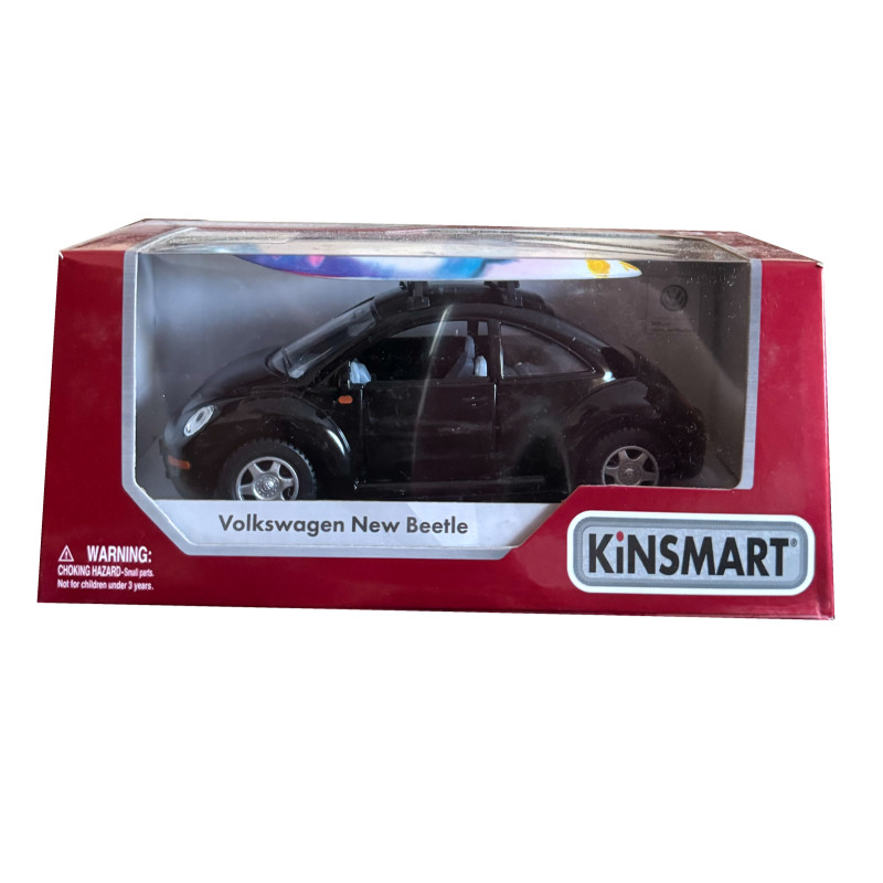 Машинка металева Volkswagen new beetle Фольксваген жук чорний 1:36 відкр двері резинові колеса 12,5*5*6 см (KT5028WS)