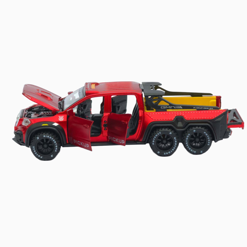 Машинка метал Mercedes-Benz X-Class 6x6 АвтоЕксперт червона 1:32 світло звук інерція (ТК-8452)