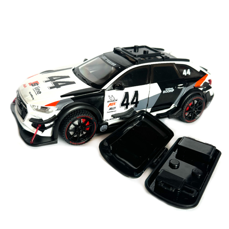 Машинка металева дитяча Audi RS6 Avant DTM 1:24 біла Ауді Автоексперт світло інерція відкриваються двері багажник капот 21*8*9 см (GT - 7011)