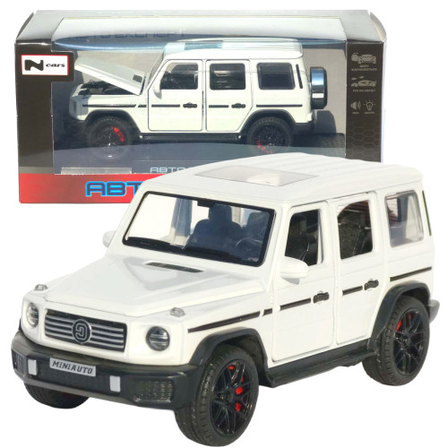 Машинка метал Mercedes-Benz G-Class (Гелендваген) АвтоЕксперт біла 1:32 звук світло (LF-80110)