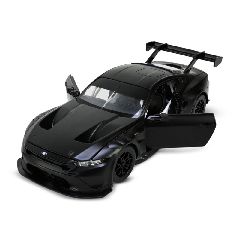 Машинка металева Ford Mustang GT3 чорна 1:24 відкриваються двері капот 20,5*8,5*5 см (661293)