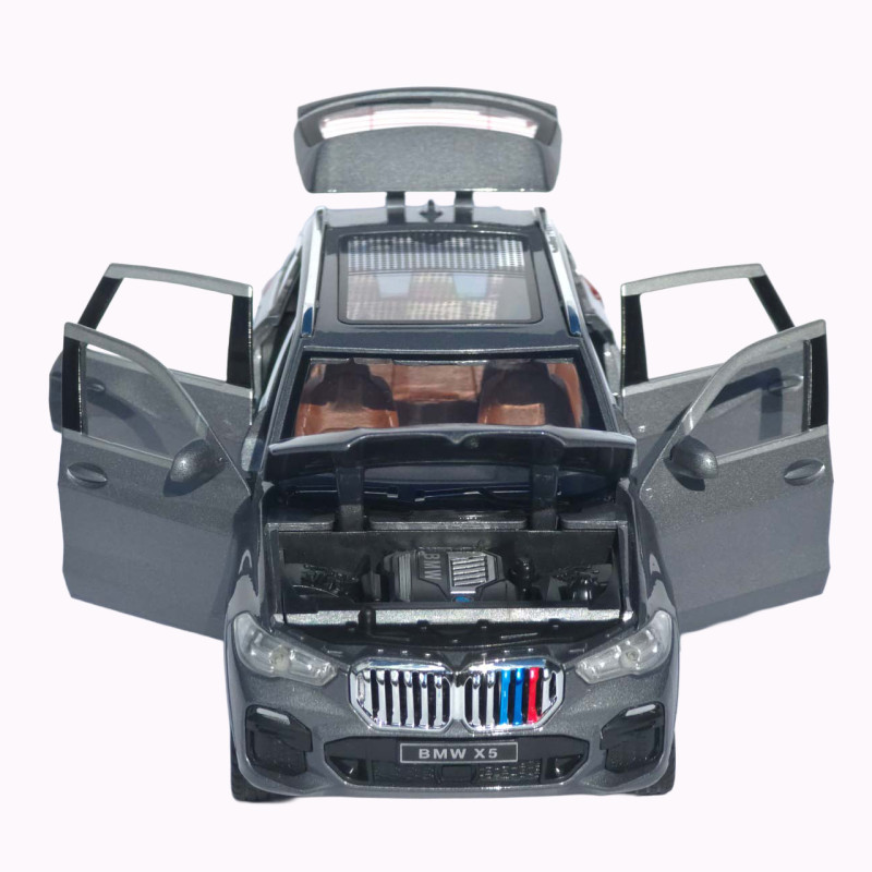 Машинка метал BMW X5 M Sport АвтоСвіт срібляста 1:24 звук світло інерція 20,5*9,5*7,5 см (AP-2012)