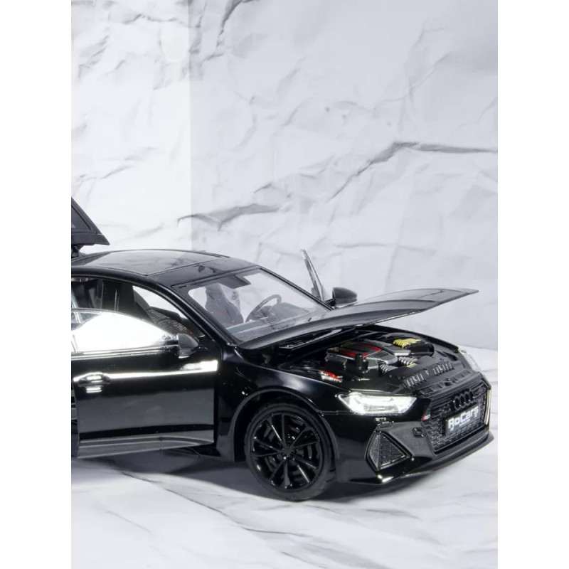 Іграшкова машинка металева Audi RS 7 Sportback (Ауди RS 7 Спортбек) «Автоексперт», чорна, батар., світло, звук, відкр. двері, від 3 р., 15*6*5, (40867)