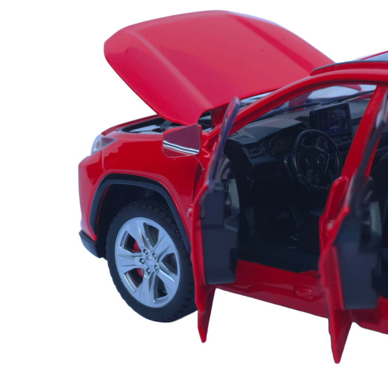 Машинка метал Toyota RAV4 АвтоСвіт червона 1:24 світло звук інерція 20*9,5*7,5 см (АР-2008)