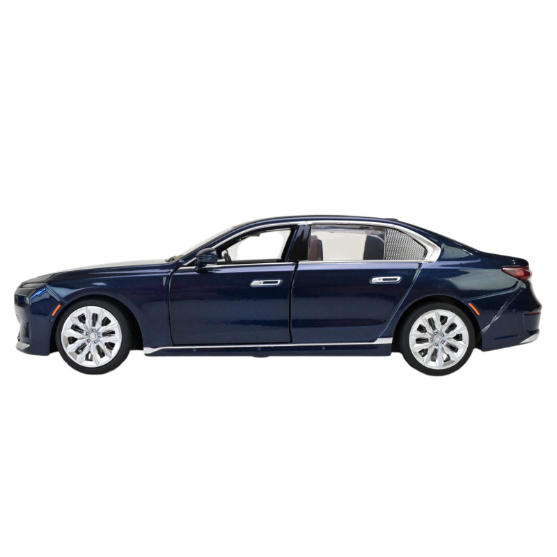Машина метал BMW I7 БМВ синя 1:24 світло звук 22*6*8см (68288A(B)