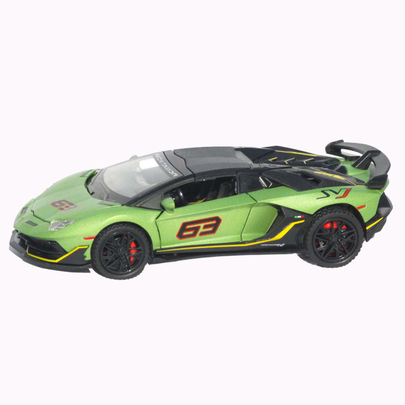 Машинка метал Lamborghini Aventador SVJ АвтоЕксперт зелена 1:32 звук світло 15,5*7*3,8 см (LF-66519)