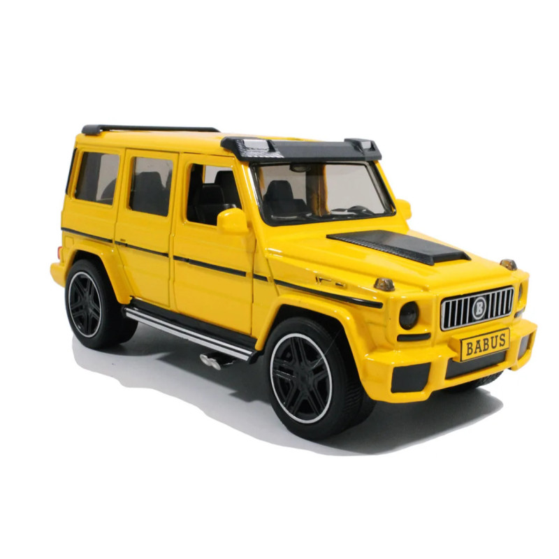 Машинка металева дитяча Mercedes Brabus G 63 мерседес, жовтий, Автоексперт, 1:24, світло, інерція, відчиняються двері 18*8.5*8см (El-1208)