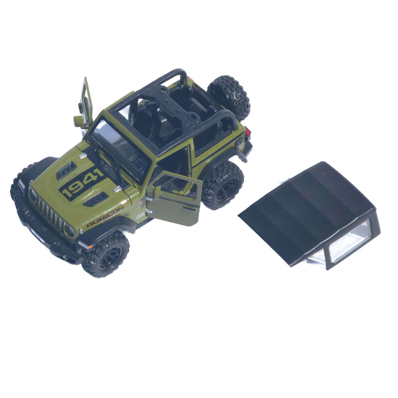 Машинка метал Jeep Wrangler Rubicon АвтоЕксперт зелена 1:32 світло звук інерція 14*6*6 см (LF-05124)