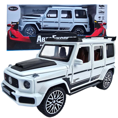 Машинка метал Mercedes-Benz Brabus Мерседес Брабус білий 1:32 звук світло 15,5*6,8*6,5см (61600)