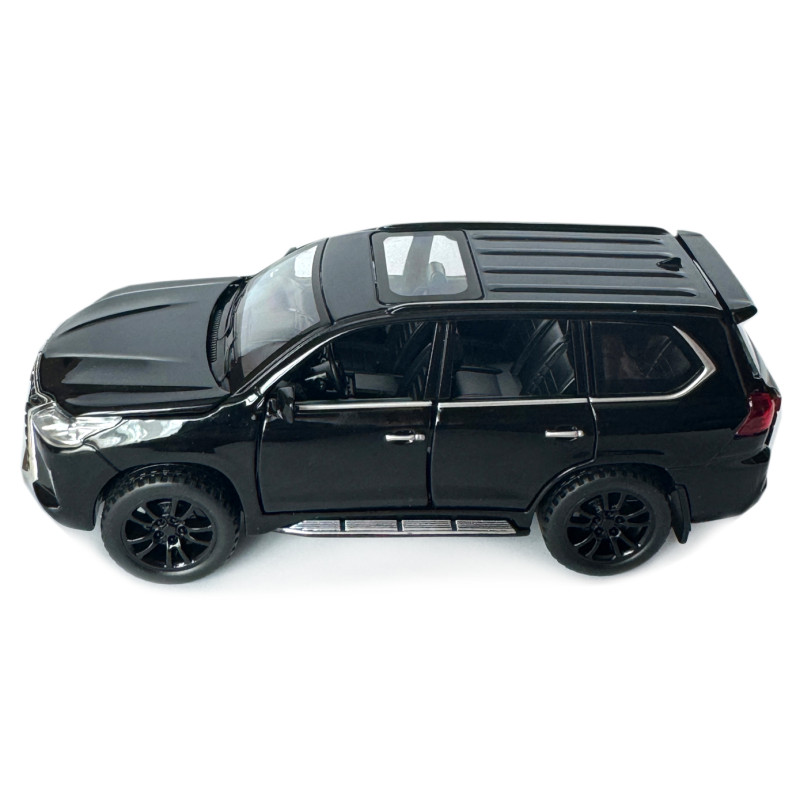 Машинка металева Lexus LX570 Лексус чорний 1:32 звук світло інерція відкр двері багажник капот гумові колеса 15,5*6*7см (AP-1810)