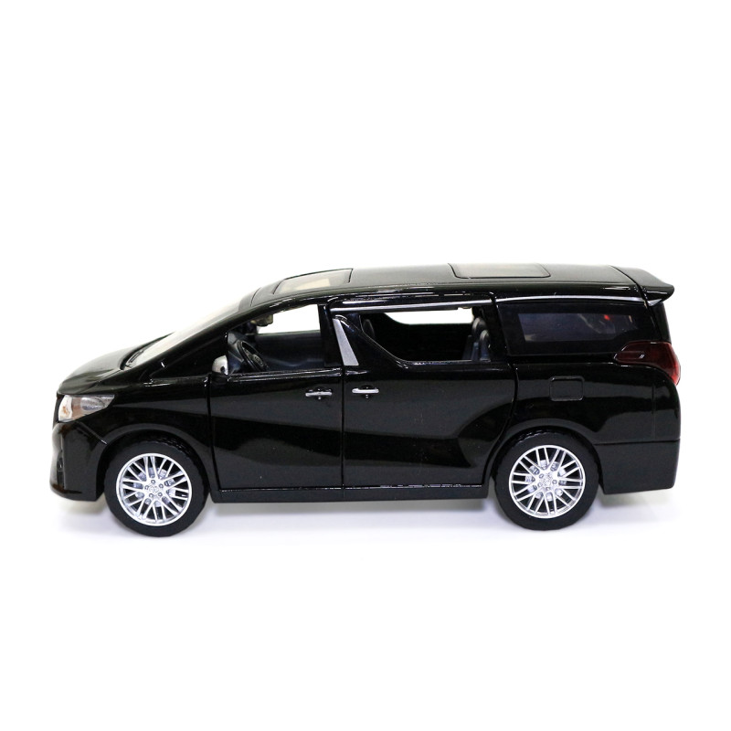 Машинка метал Toyota Alphard Автопром чорна 1:29 світло звук відкр двері 17*6,5*6,5 см (68481)