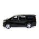 Машинка метал Toyota Alphard Автопром чорна 1:29 світло звук відкр двері 17*6,5*6,5 см (68481)
