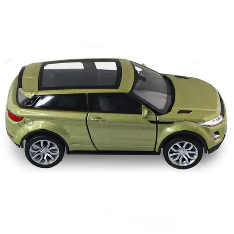 Машинка метал Land Rover  Evoque Ленд ровер 1:43 зелений відкр двері 5*11*4см (250388W)