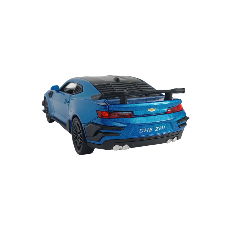 Машинка металлическая Chevrolet Camaro «AutoExpert» Шевроле Камаро синяя звук свет 16*5*6 см (GT-1934)