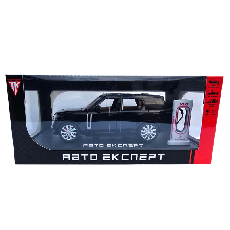 Машинка метал Range Rover L460 рендж ровер 1:24 чорний світло звук 20,5*7*7см (RS-15526)