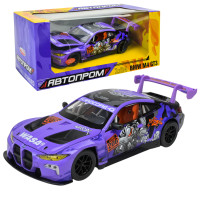 Машина метал BMW M4 GT3 БМВ фіолетова 1:24 світло звук 21*8,5*5,5см (68296A(P))