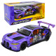 Машина метал BMW M4 GT3 БМВ фіолетова 1:24 світло звук 21*8,5*5,5см (68296A(P))