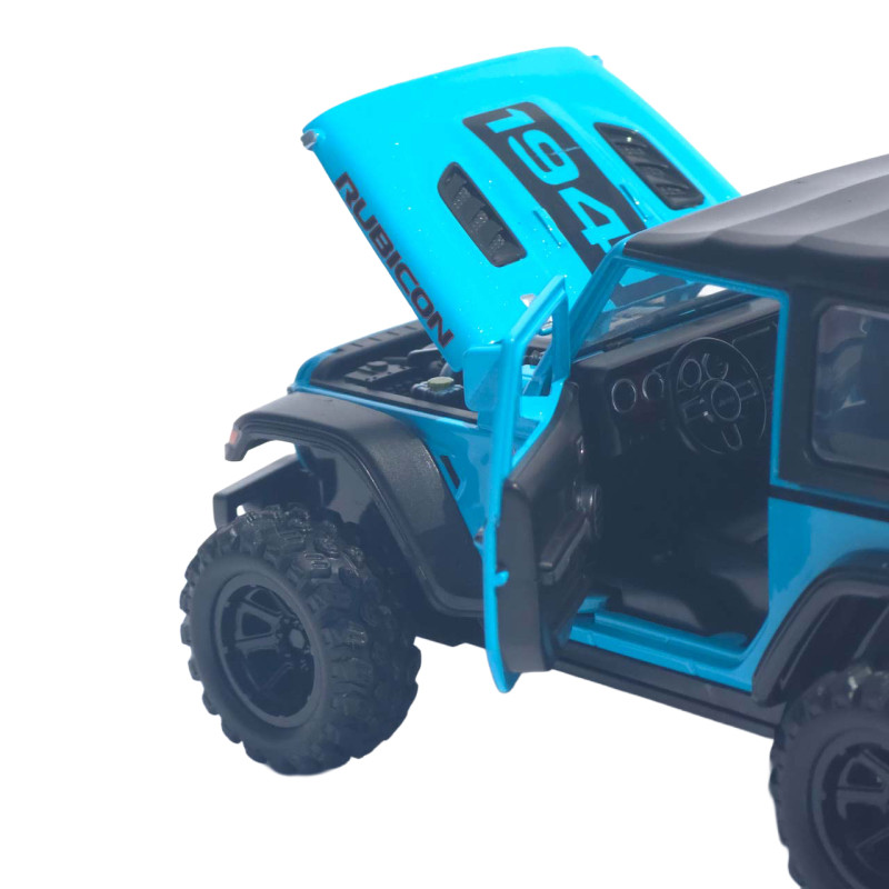 Машинка метал Jeep Wrangler Rubicon АвтоЕксперт блакитна 1:32 світло звук інерція 14*6*6 см (LF-05124)
