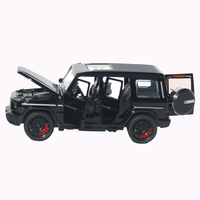 Машинка метал Mercedes-Benz G-Class (Гелендваген) АвтоЕксперт чорна 1:32 звук світло (LF-80110)