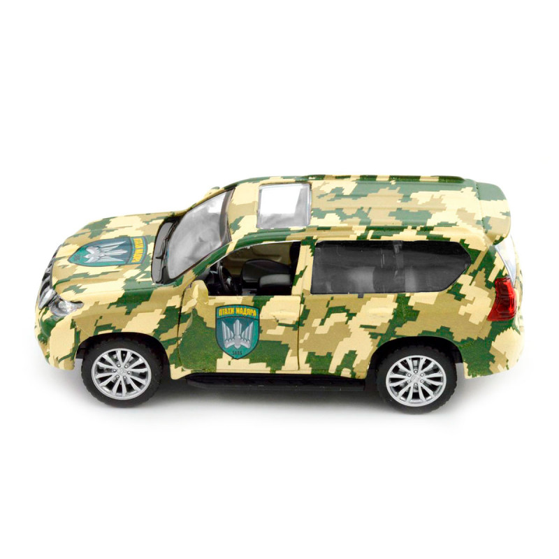 Машинка металева серії Шеврони Героїв Toyota Land Cruiser Prado Птахи Мадяра 5*11*4см (250363M)