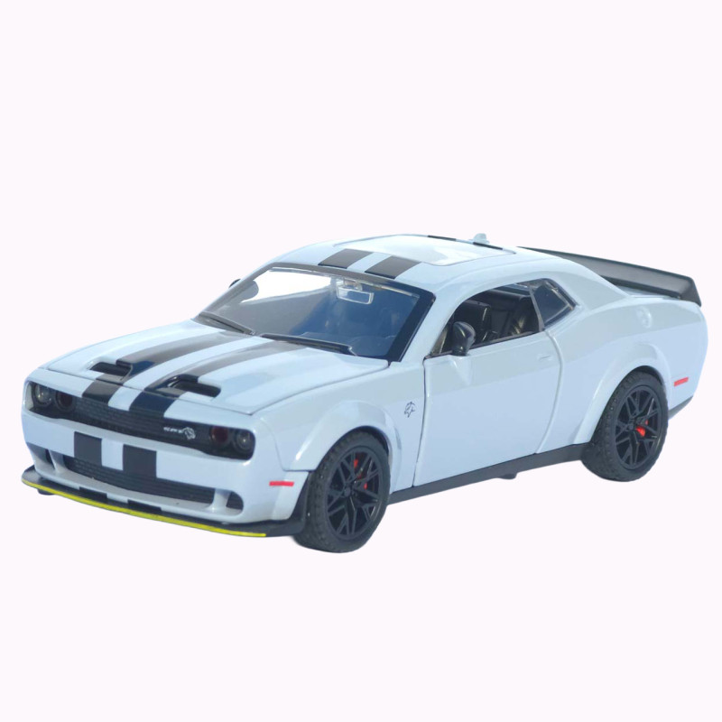 Машинка метал Dodge Challenger SRT Hellcat АвтоЕксперт сіра 1:32 звук світло інерція 15,7*7*5 см (LF-30608)