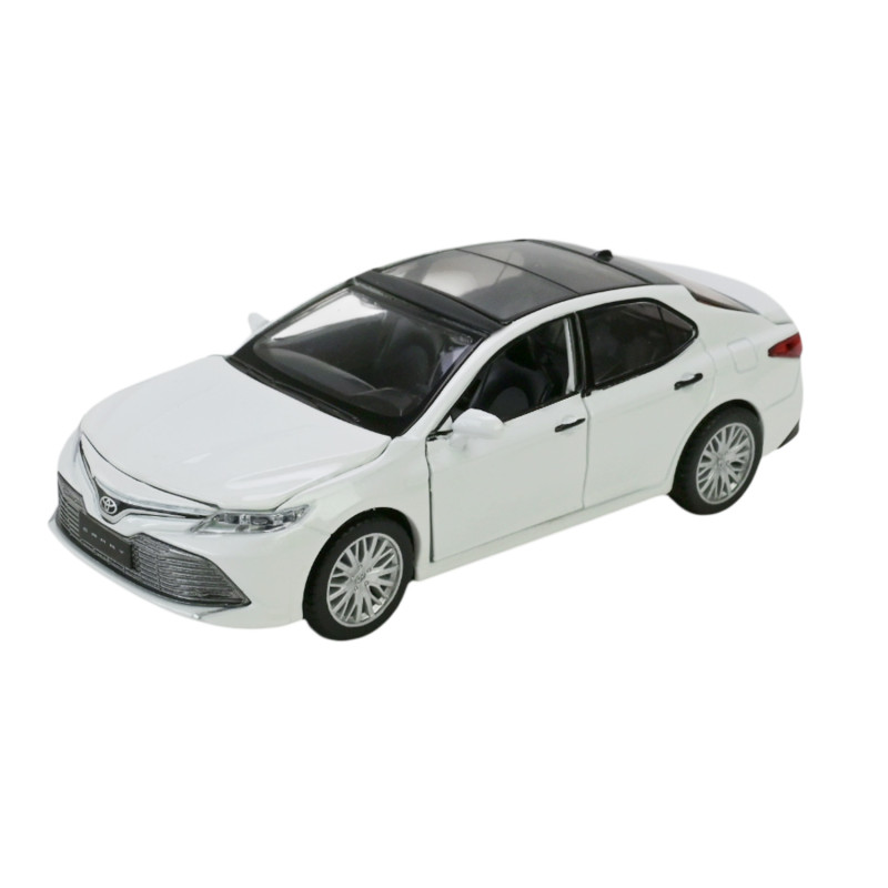 Машинка металева Toyota Camry 70 Автопром 1:34 біла звук світло відкр двері 14,5*6*4,5 см (68459)