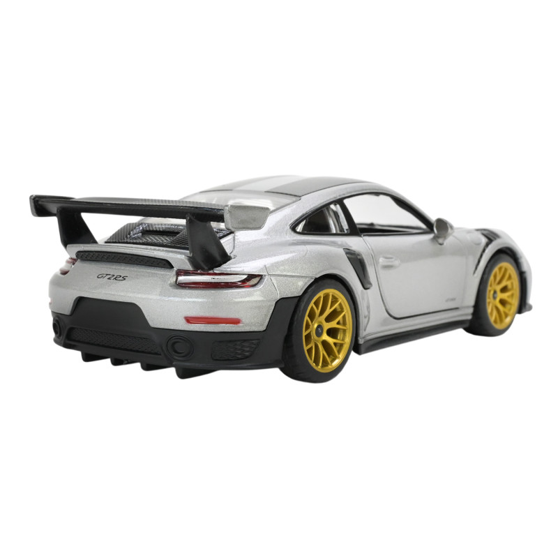 Машинка метал Porsche 911 GT2 RS сіра 1:32 світло звук відкр двері 14*6*3,5 см (68705)