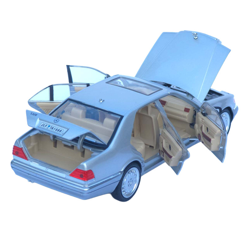 Машинка метал Mercedes-Benz S-Class W140 АвтоЕксперт срібляста 1:24 звук світло 21*8*6,5 см (G9765-42)