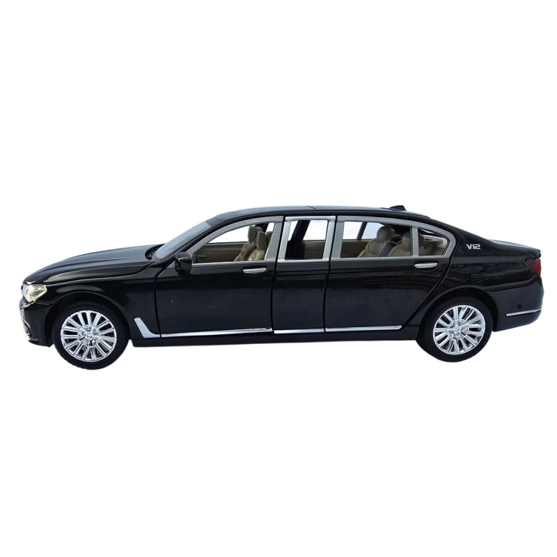 Машинка метал BMW 7 G11 БМВ лімузин чорний 1:24 звук світло 20*5,5*6см (RS-61337)