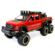 Машинка металева дитяча Ford Raptor з мотоциклом позашляховик, червоний, Автоексперт, 1:24, світло, інерція, відкриваються двері, багажник, капот, 21*9*9см (GT-02291/8762)