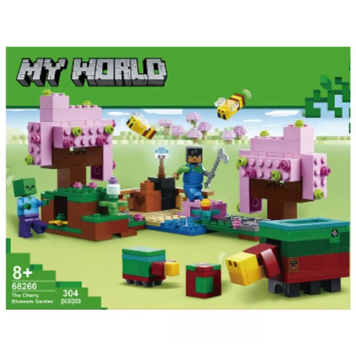 Конструктор Квітучий вишневий сад Minecraft Майнкрафт 404 деталей 21*16*6 см (68260)